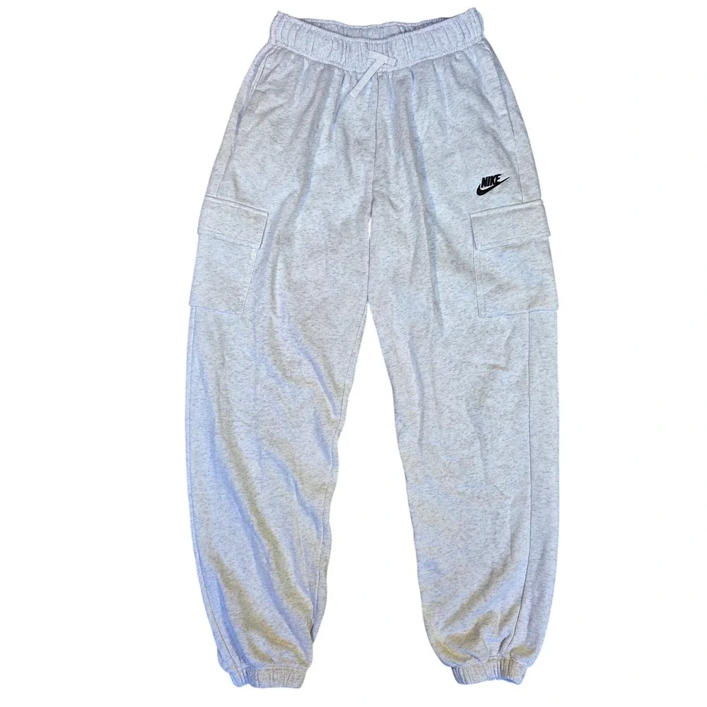 Nike Womens Cargo Sweatpants Heather Fleece Joggers XS DQ5196-050 Athleisure